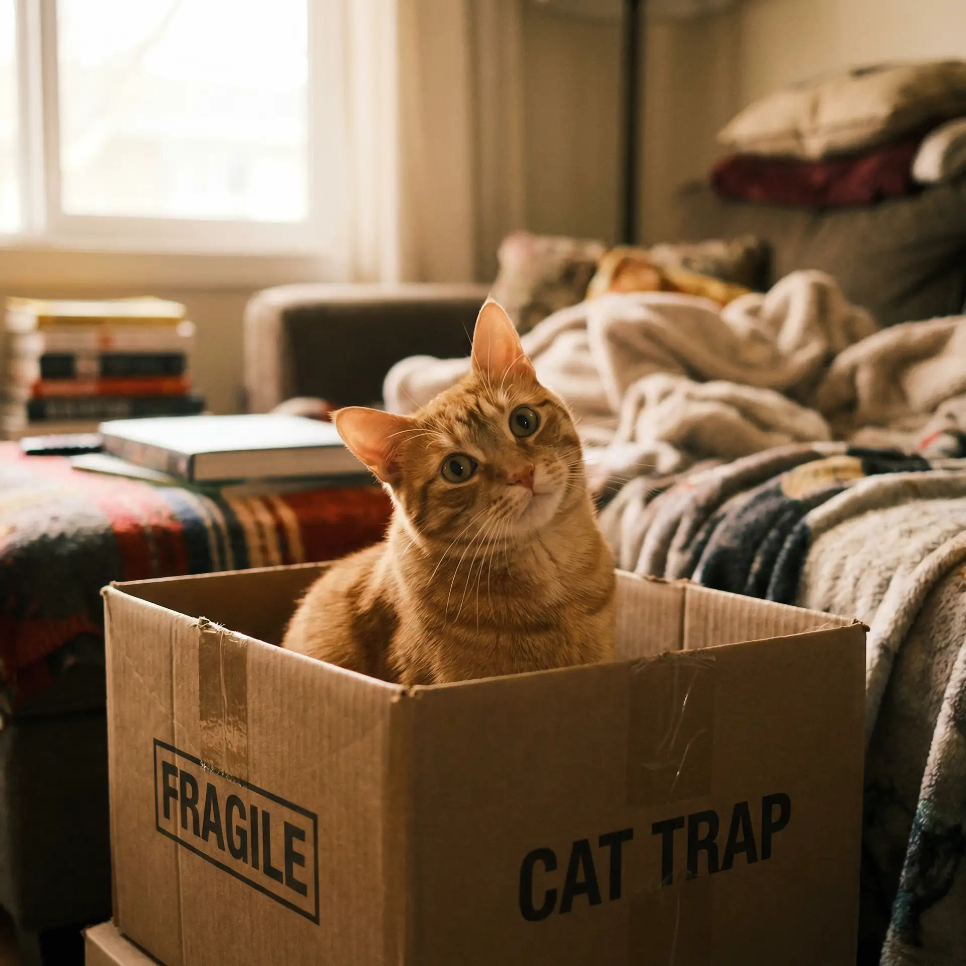 橘猫躲在纸箱里 - 天下第一社区www日本在线